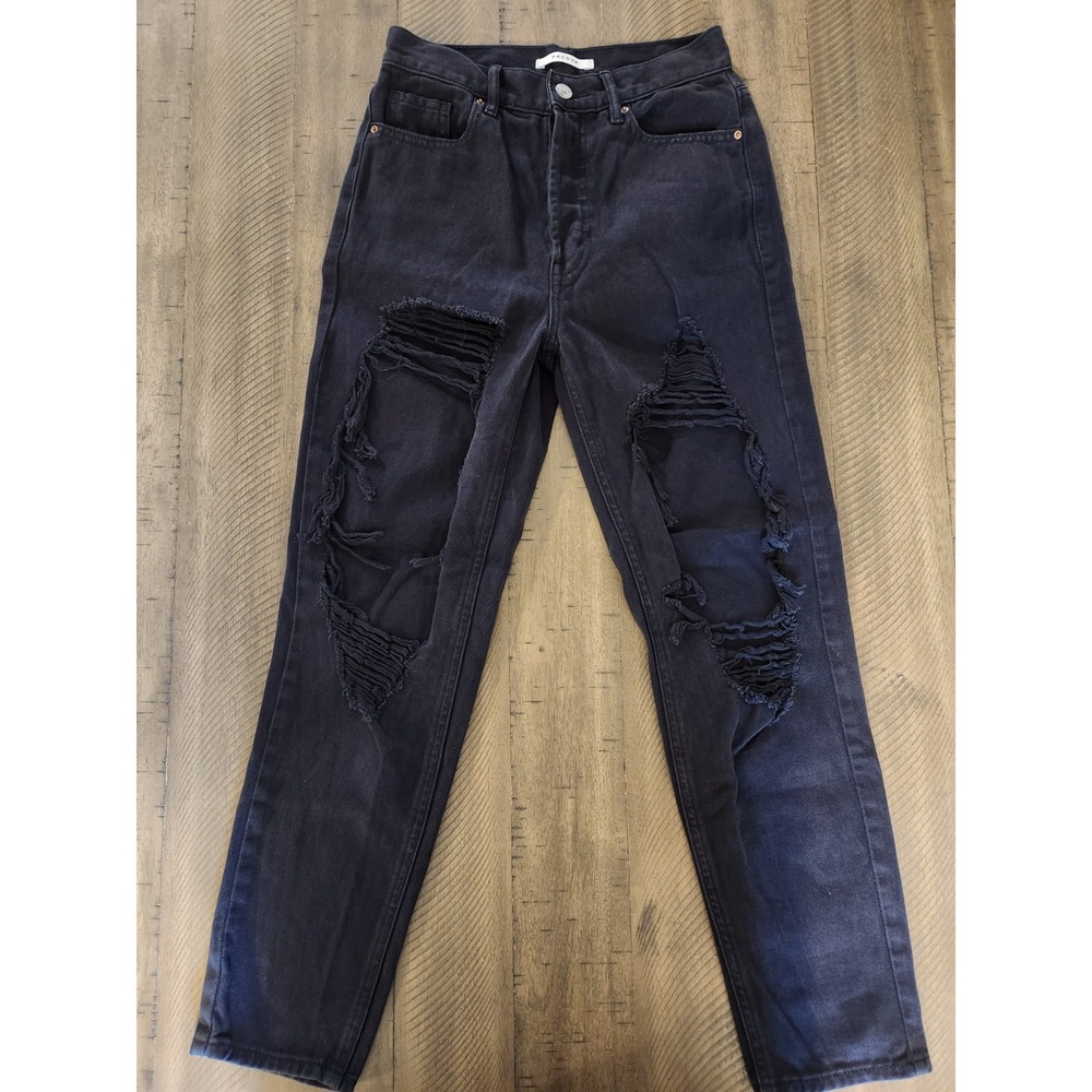 PacSun Black Ultra High Rise Slim Button Fly Jeans‎ Size 25